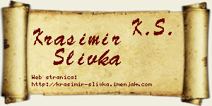 Krasimir Slivka vizit kartica
